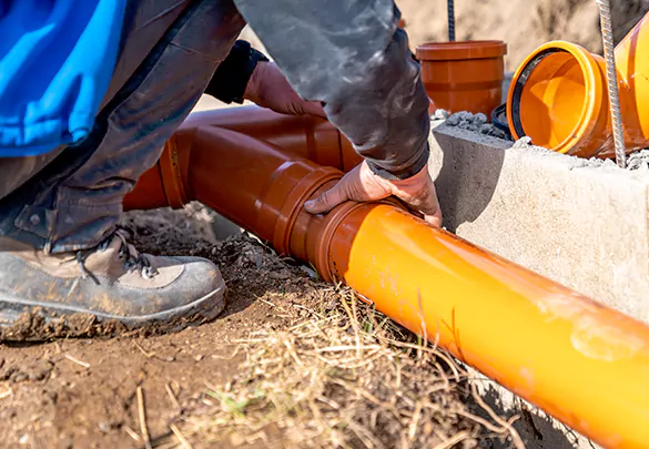 Drain Sewer Line Repair in Midhurst, Ontario